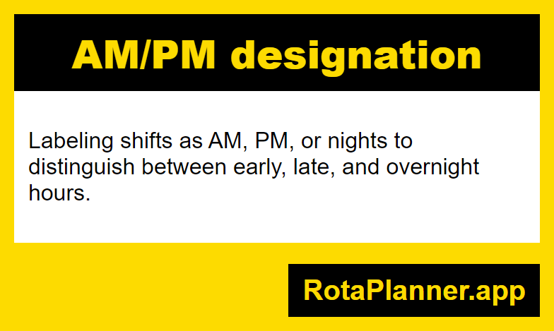 AM/PM designation glossary infographic