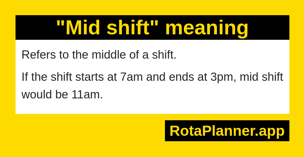 Mid-shift glossary infographic