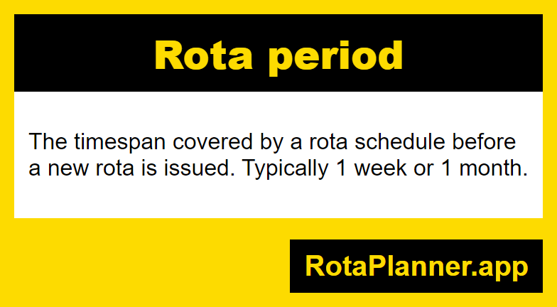 Rota period glossary infographic