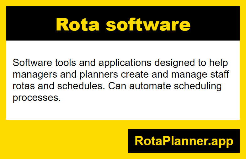 Rota software glossary infographic