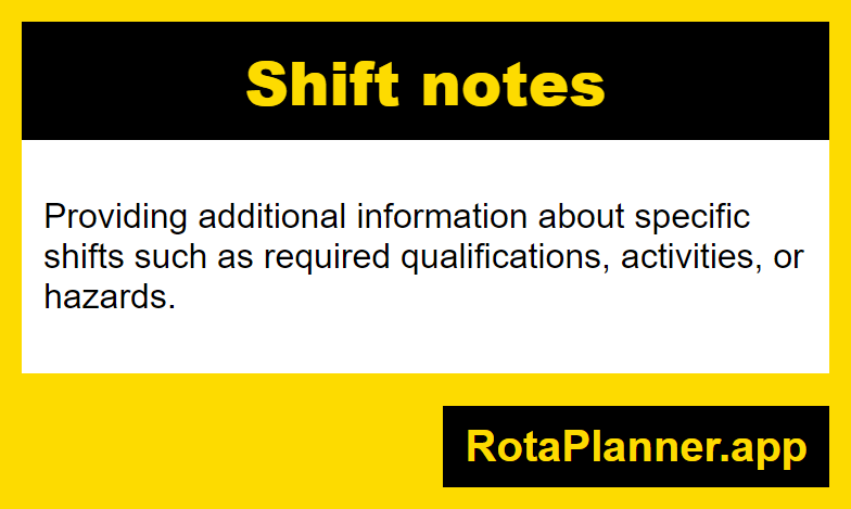 Shift notes glossary infographic