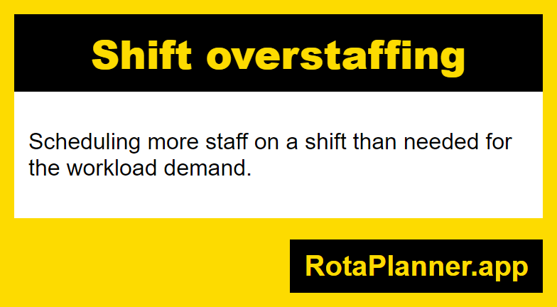 Shift overstaffing glossary infographic