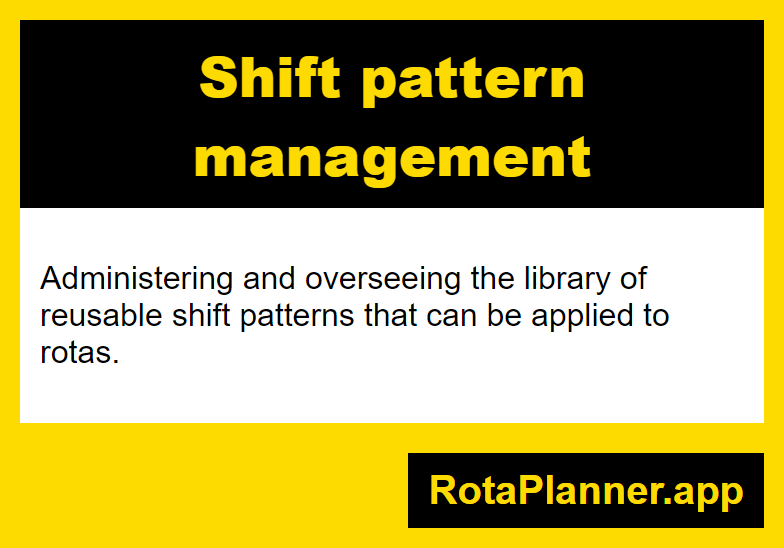 Shift pattern management glossary infographic