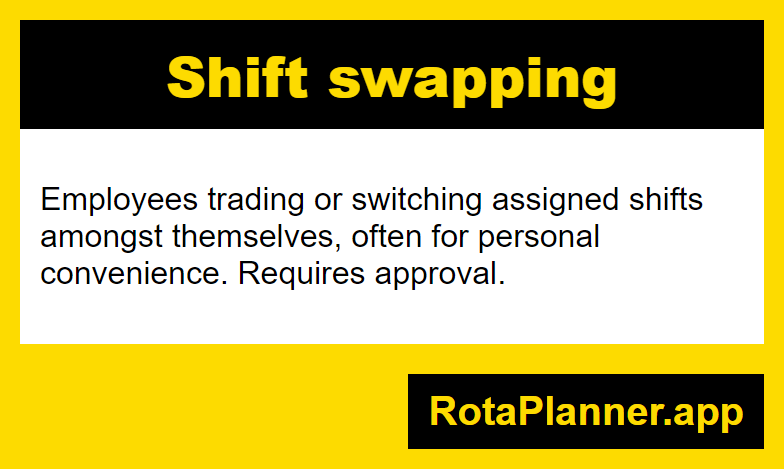 Shift swapping glossary infographic