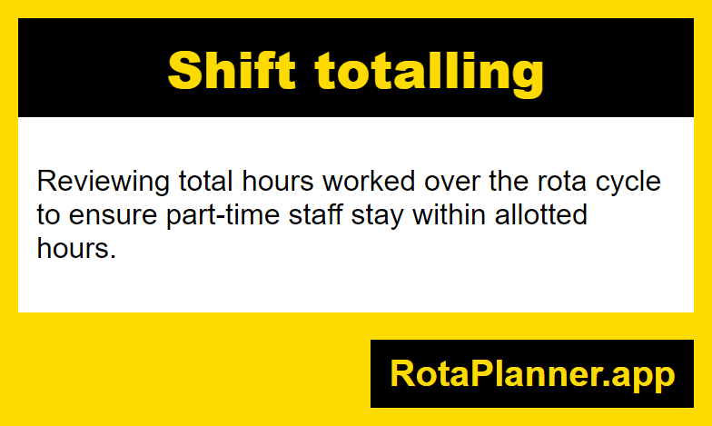 Shift totalling glossary infographic