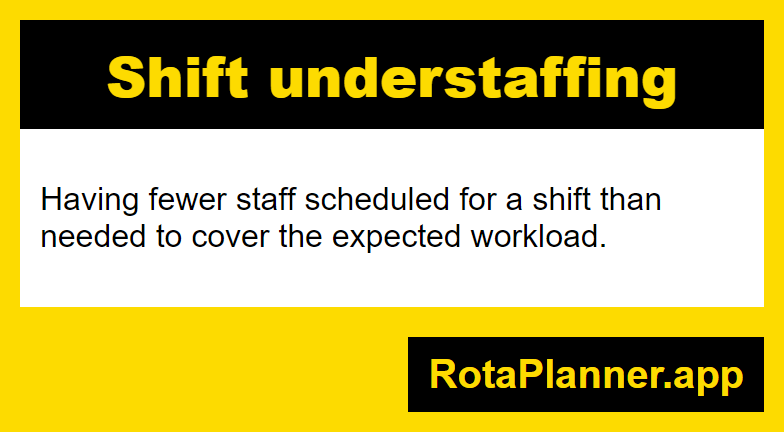 Shift understaffing glossary infographic