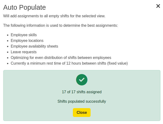 Auto populate modal