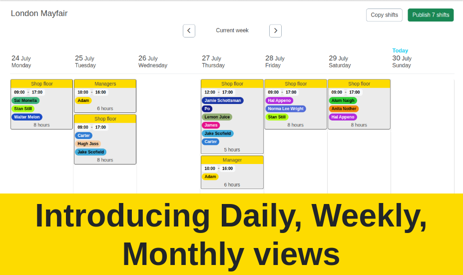Introducing daily, weekly, and monthly views